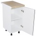 Corp inferior cu 1 Usa Zebra, Alb/MDF Gri, si blat Artar 40 x 85 x 60